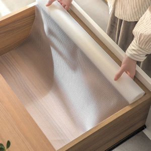 🇸🇬Premium Non Slip Drawer Mat/Cabinet Shelf Liner /Waterproof Cupboard Cabinet Drawer Mat Anti slip Plastic Shelf Liner Mold proof Kitchen Shelf Mat Placemat Food Grade EVA