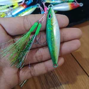 Micro jig plus kail micro jig 7g/10g/15gram metal jig 15gram metal jig 7gram metal jig 10gram koika non gid plus kail umpan pancing laut assist hok jig kiler fishing lure jigging hoks