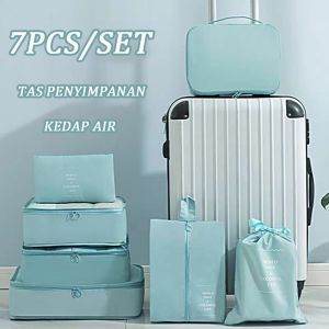 7 Buah / set Tas Penyimpanan Organizer Perjalanan Portabel Set Kemasan Koper