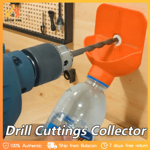 2Pcs Multifunctional Drill Cuttings Collector Water Bottle Dust Collector Plastic Dust Collector Collects Wall Dust for Construction and Home