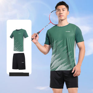 Camel mens 2pcs short-sleeved quick-drying sports suits breathable sun protection UPF50+ suits