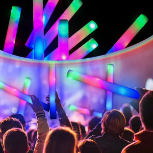 20PCS Wholesale LED Foam Glow Sticks 48CM Colorful Flashing Light Wand Concert Party Festival