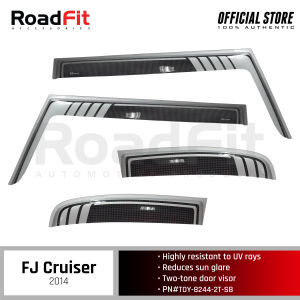 TXR Door Visors For Toyota FJ Cruiser 2014 Two-Tone Finish 4PCSRain Visors/Gutters