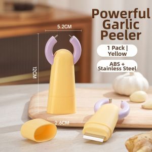 MADEWITH 2in1 Garlic Peeler Clip Structure Scraping Function Ginger Scraper  Peeling Function Ginger Cleaning Tool Garlic Preparation