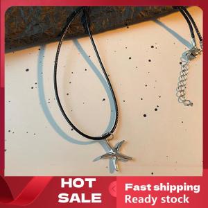 🚚【Local Express Delivery】🚚 Retro Black Rope Heart Shell Pendant Necklace For Women Starfish Clavicle Chain Necklace Trendy Accessories Gift