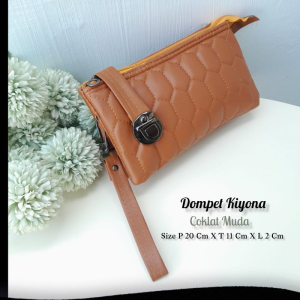 Dompet Wanita KIYONA Dompet Bordir Panjang 2 Ruang Pouch Cantik