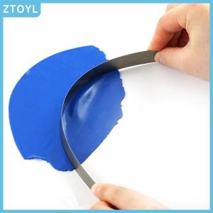 ZTOYL 2pcs 4 8 Stainless Steel Cutters Blades Polymer Pottery Clay Cutting Tools Set
