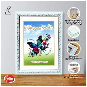 Bingkai Kaca 17R JUMBO 30X40CM Foto Wedding Minimalis Foto Keluarga Besar Jumbo 17R / 40x30 cm FIGURA Minimalis Ukir Grosir dan Eceran Pigura
