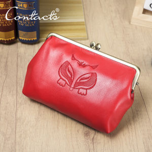 Contacts Thời Trang Da Dê Phụ Nữ Mát thiết kế hình cáo Cầm Tay Ví Với 12 khe đựng thẻ Đầy Màu Sắc ví đựng tiền xu Mềm Mại sức chứa lớn Ví nữ