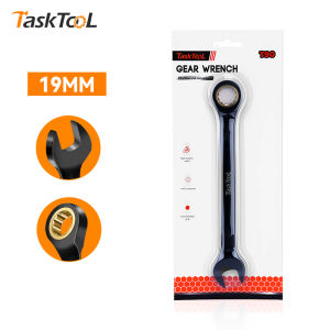 TASKTOOL 8/10/12/14/17/19MM Ratchet Wrench 5° Fine-tuning 72-Tooth CRV Steel High-Intensity Torque Wrench Spanner