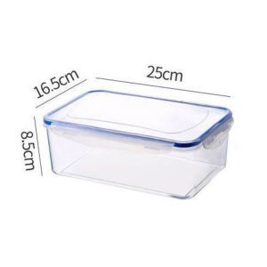 LINSBAYWU Microwave-heated Transparent Sealed Box With Lid Square Shape Refrigerator Storage Box Food Grade Odorless Food Freezer Box Kitchen