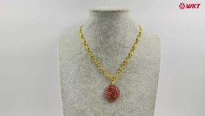 WT-N1507 5PCS Gentle Heavy Industry Gemstone 16+2inch Snail Shape Necklace For Women Anniversary ACC