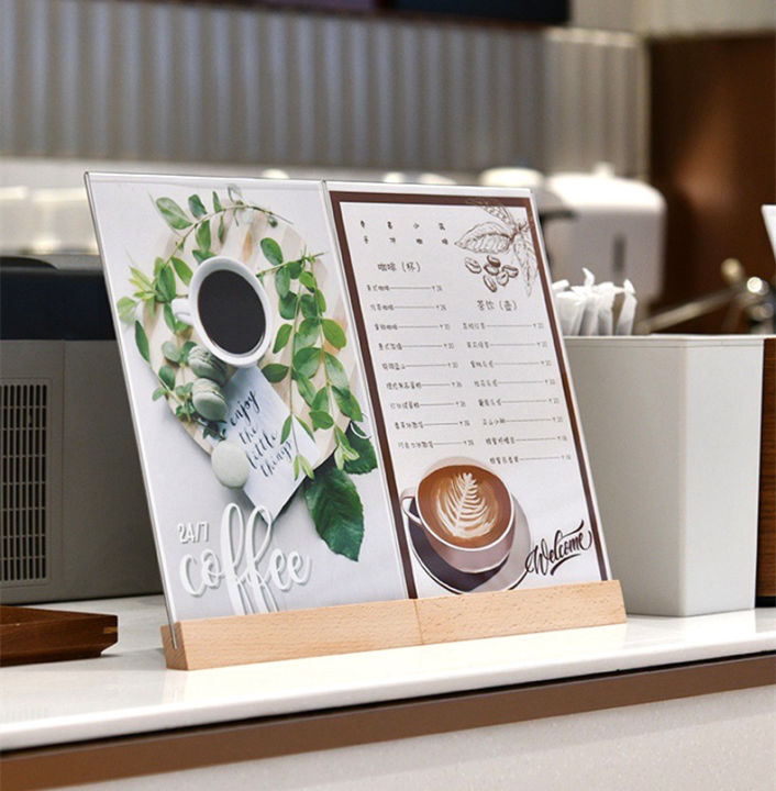 menu board for milktea Acrylic frame a3 A6 A5 A4 Acrylic Display Rack ...
