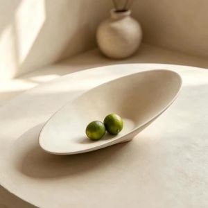 FFBH Nordic Specialty Plate Household Tea Table Snack Specialty Plate Creative Nut Fruit Plate Ornament Storage Decoration Tableware T4N8K