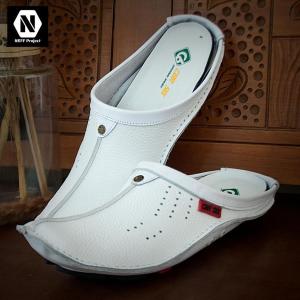 CBR Six HMC 533 - BUSTONG CASUAL PRIA | Sepatu Sandal Kulit Warna Putih