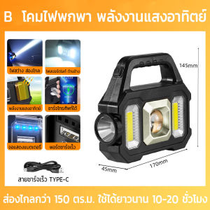 ไฟฉาย ไฟฉายแรงสูง LED COB 6ระดับ ไฟฉายเดินป่า ไฟฉายมือถือ แบบพกพา รุ่น NB-YD-2205 NIGHTCITY