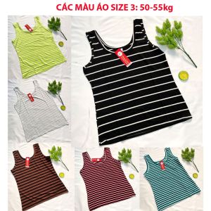 Áo Thun 2 Dây bản to Cho Nữ size từ 45-65kg Sọc thun cotton 4 chiều mềm dày vừa mặc - AO17