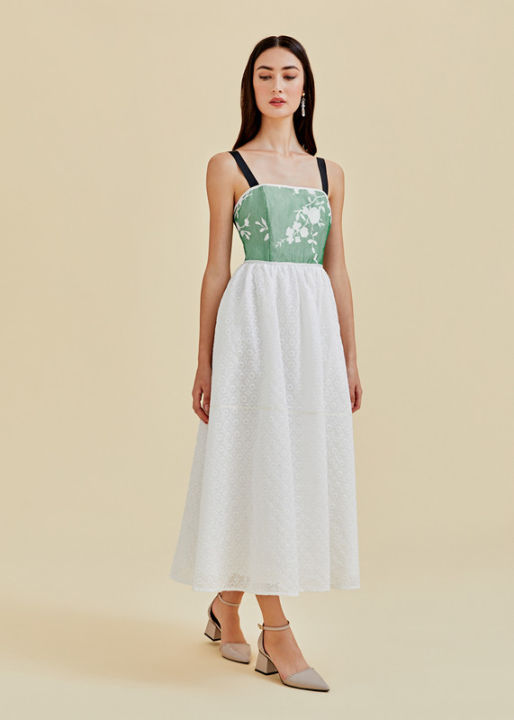 ludicurum】Flower jacquard cami dress（Boudicca Light Mauve