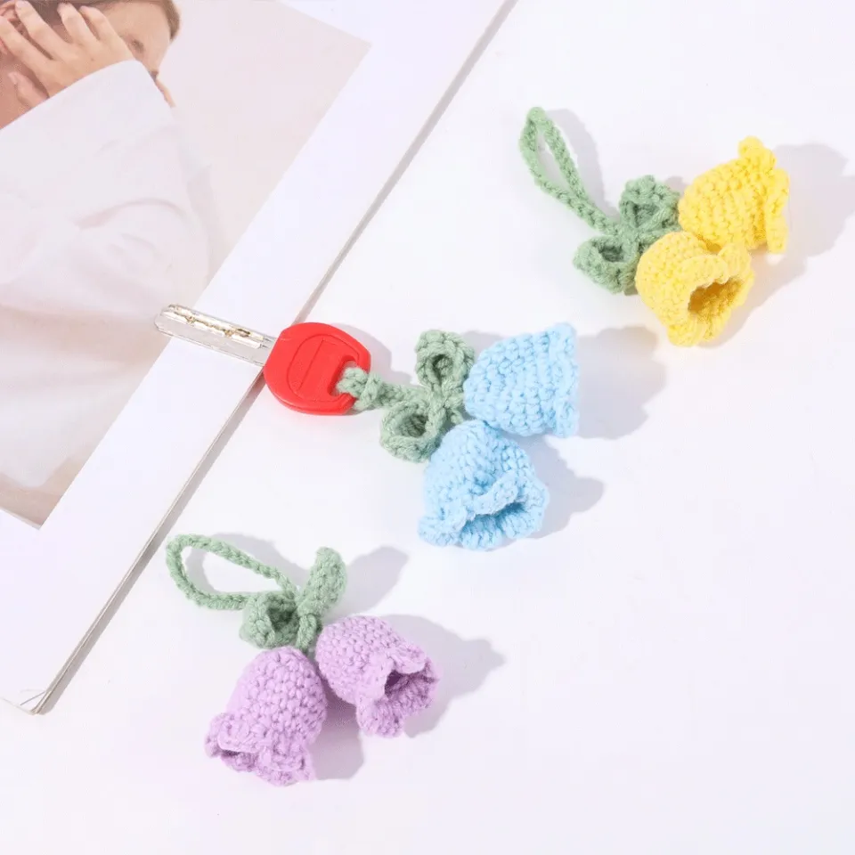 小物 sillage Knitted Keychains sillage Knitted Keychains Leaf Keychain Unique Keyring Gift Car