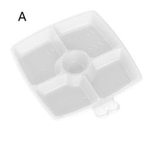 5 Grids Divided Seasoning Plate Onion Ginger Garlic Vegetable Preparation Plate Fruit Dessert Storage Box Kitchen Gadget