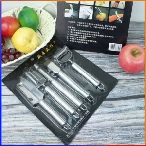 Set 5 Món Dao Đa Năng Cắt Gọt Vỏ Trái Cây Thái Sợi Đánh Vảy Cá Bộ Dụng Cụ Nạo Bào Rau Củ Quả Chất Liệu Inox Khô