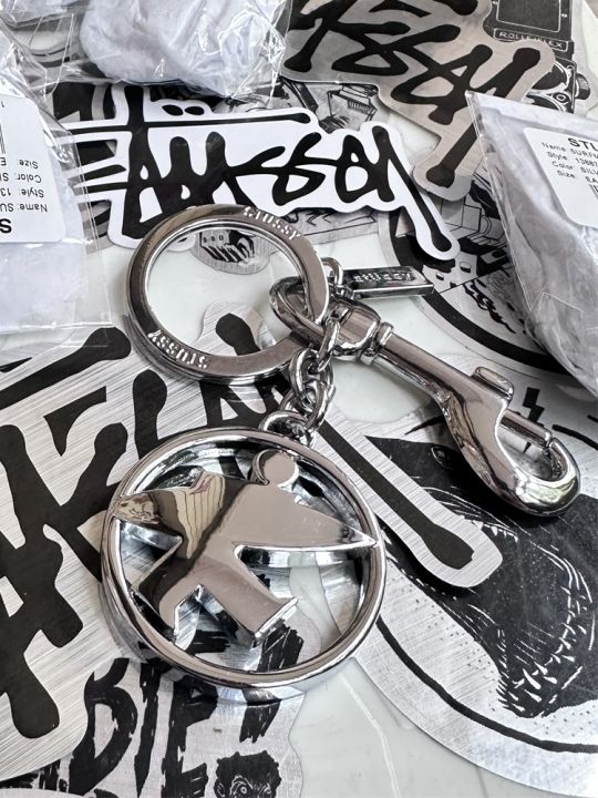 Tide brand Stussy Surfman Keychain Surfer Keychain Stussi pendant 