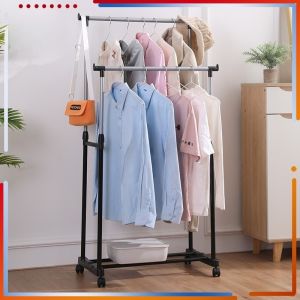 [CS]พร้อมส่ง🚗ที่แขวนผ้าสแตนเลส ราวตากผ้า แข็งแรงทนทานประกอบง่าย 2รุ่น ให้เลือก ราวปรับระดับ