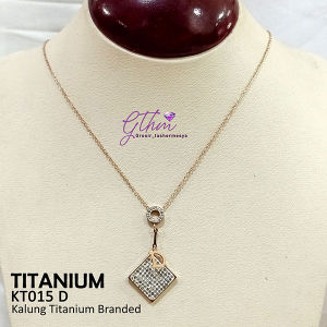 Kalung Titanium Branded Plat Diamond Perhiasan Fashion import Stylish Anti karat KT015 GTHM