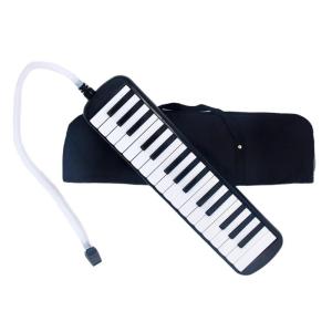 32 Keys Melodica Instrument for Kids Air Piano Keyboard Soprano Melodica with Long Tube Short Mouthpieces & Carry Bag