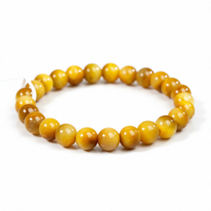 Authentic 7A Tigers Eye Stone Yellow Round Beaded Bless Women Bracelet Fashion Jewelry with Certificate