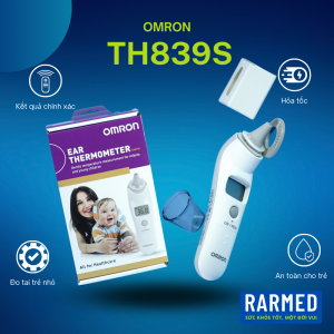 Nhiệt kế đo tai điện tử Omron TH839S cho trẻ sơ sinh máy đo nhiệt độ cho trẻ nhỏ