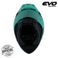 EVO GT-PRO Plain Turquoise Blue Dual Visor Full Face Helmet with Free Clear Lens. 