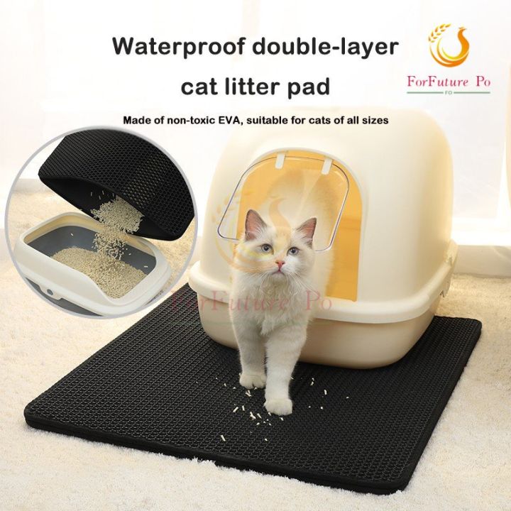 COD Cat Litter Mat EVA Double Layer Pet Cat Litter Pad Bottom Non-slip  Litter Box Mat Litter Trapper Lazada PH