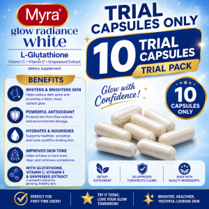 Original Myra Glow Radiance White L-Glutathione 30 Capsules | Premium Dietary Supplement