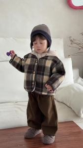 Childrens Autumn and Winter Coats 2025 Baby clothes thickened hooded sweatshirt Korean-style childrens clothing boys fleece-lined suit