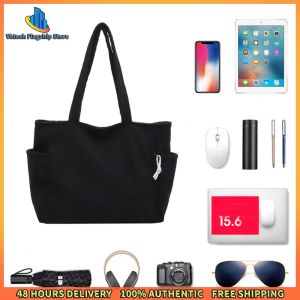 Vktech Elegant Womens Large Capacity Corduroy Tote Bag Stylish for Office Shopping and Weekend Travel