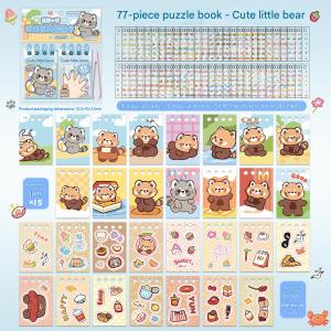BBTAM 4 in 1 Mini Dress Up Sticker Book Paper Doll Free Tweezer 184 to 200 pages Cute Girl Cartoon Children DIY Stickers Educational Toys