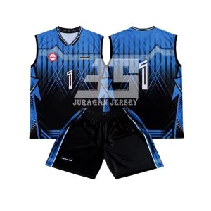 Setelan dan atasan jersey bola voli singlet tanpa lengan pria wanita uniseks 9874 Fullprinting sublimation size M L XL XXL