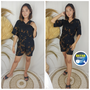 kanaya – babydoll sakura bali setelan celana pendek bali kipir baju tidur fashion wanita piyama bahan rayon baju santai wanita setelan celana panjang