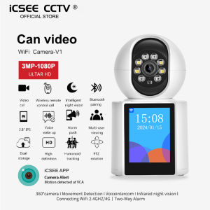 ICSEE CCTV V1 Video Cctv Camera Wireless connect phone 360° for home Baby Monitor / Full Color Night Vision / Auto Tracking Wifi Camera