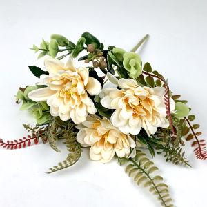 ROSE TERATAI CANTIK CABANG 7 ARTIFICIAL DAHLIA FLOWERS BUNGA PEONI EROPA BUNGA BUATAN MEJA RUMAH FESTIVAL PERNIKAHAN DEK