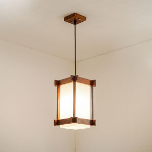 Lampu Gantung Jepang Minimallis Bahan Kayu Jati