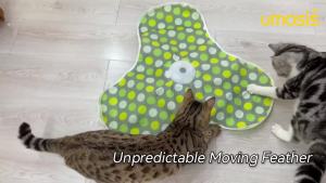 umosis Interactive Cat Toys RechargeableMoving Concealed FeathersReal Mouse SqueakyTouch Activated Cat Kitten Toy Exercise Toys for Indoor Bored Cats