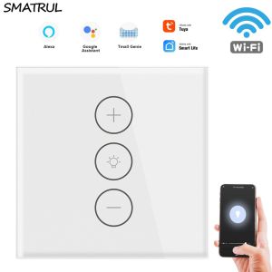 SMATRUL Tuya Wifi Touch Dimmer Switch Light Smart Life App Uk Wireless Remote Control With  Alexa And  Home 220v 110