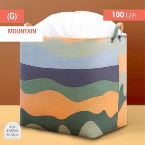 Ready Stock Extra Large 100/150L Waterproof Foldable Big Size Laundry Basket with Cover with Handle Bucket Box Container Bag Storage Organizer Household Bedroom Bathroom Toilet Dirty Clothes Clothing Dobi Washing Machine Flower Animal Black Yellow Pink