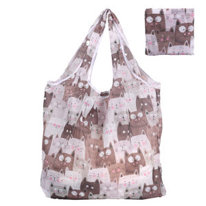 Large-capacity Foldable Printing Eco-Frendly Shopping Bag Convenient Handbags for Travel Grocery Bag