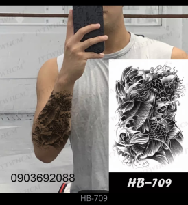 Tattoo Cá Chép lớn nhiều mẫu Hình Xăm Dán HCM Tattoo Cá Chép 15 x 21cm Hình Xăm Tạm Thời Ivy Store