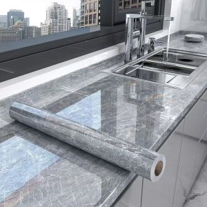 VERMILL Oil-proof Kitchen Countertop Wall Stickers 60cmx2m Waterproof Stove Renovation Film  Self-Adhesive Tile Wallpaper