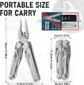 BIBURY Multitool Pliers Pro BI2045, Foldable Multitools with Replaceable Wire Cutters and Saw, Stainless Steel Multi Tool w/Upgraded Scissors and Screwdriver Set, Ideal for Camping, Fishing, Survival. 