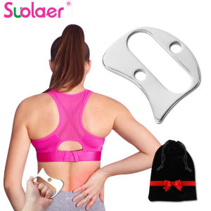Suolaer Stainless Steel Guasha Massager Tool Guasha Chiropractor Myofascial Release Scraping Board Muscles tool